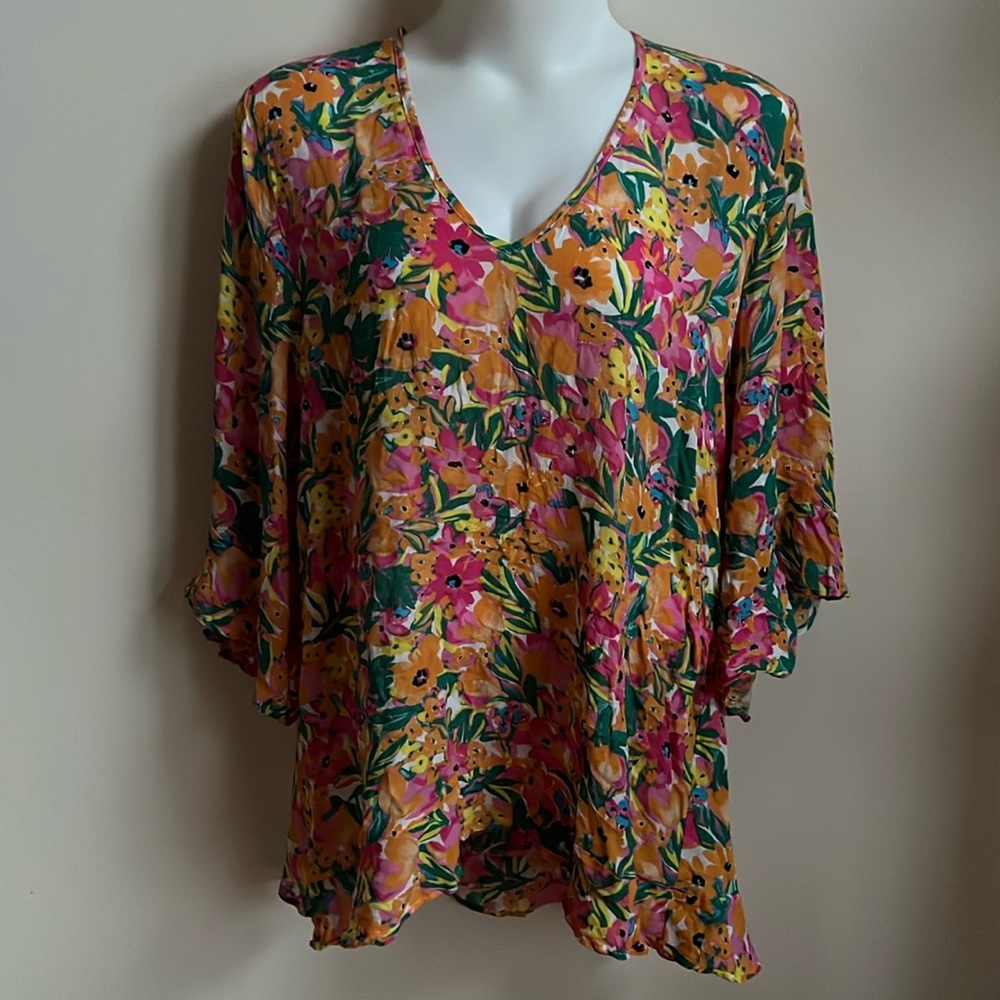 Anne Cole floral swim coverup
